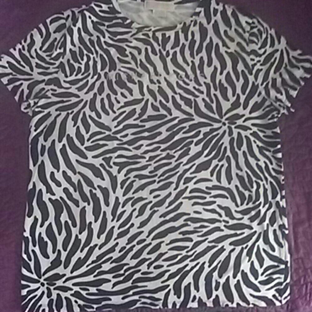 Michael Kors animal print knit top